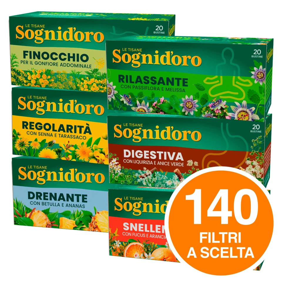 Sogni d'oro Star Tisana 140 Filtri Rilassante Digestiva Finocchio Snellente
