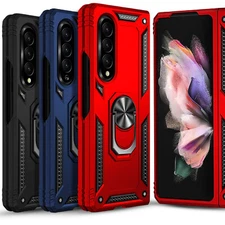 For Samsung Galaxy Z Fold 4 Case Phone Cover Shockproof Ring Holder Kickstand