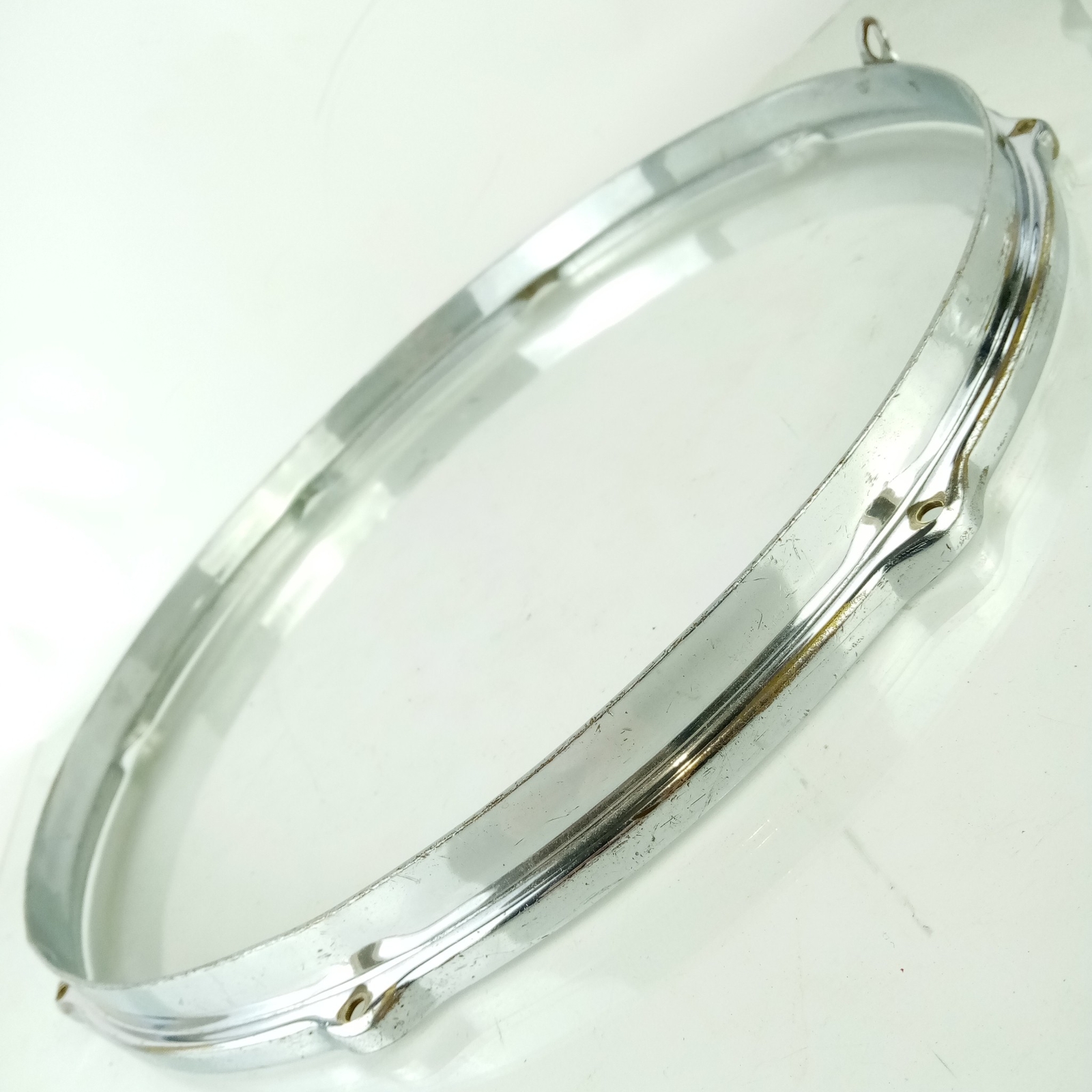 Leedy 15" DoubleFlange COB Snare/Tom Drum Batter Rim/Hoop ChromeBrass