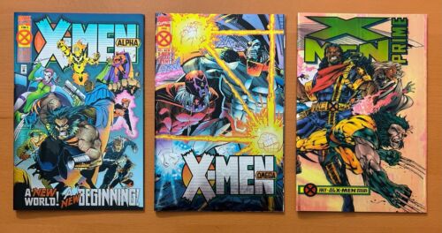 X-Men Alpha, Omega & Prime 3 x Age of Apocalypse one shots (Marvel 1995) NM - Picture 1 of 5