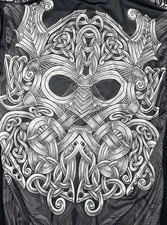 Men's Hoodie Viking Warrior Thor's Hammer Norse Tribal Graphic Pullover XL/2XL