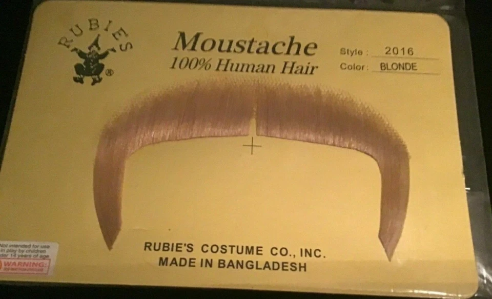 BIGOTES TEATRALES - 100% CABELLO HUMANO ZAPATA BIGOTE RUBÍES 2016 ELIGE CUALQUIER TONO Foto 4 de 4