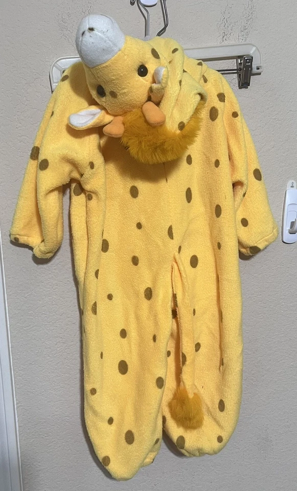 Traje Disfraz de Jirafa Vellón Bebé Infantil 18-24 Mos Cremallera Frontal Bunting Dormir Foto 3 de 4