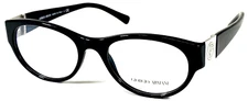 GIORGIO ARMANI AR7022-H 5017 NOS Italy Black Polished Eyeglasses Frame 52-19-140