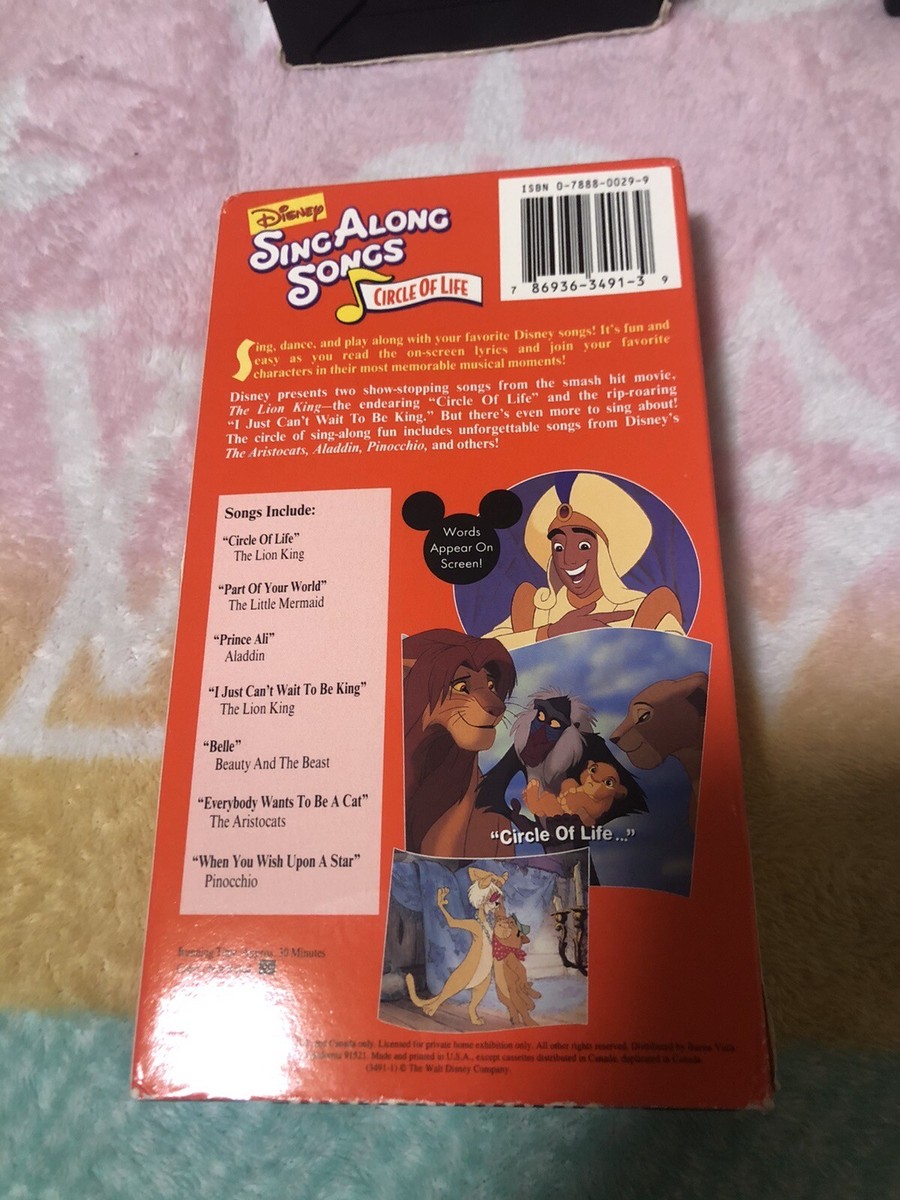 Disney- Sing Along Songs- Circle Of.,HS-MULTIPLE VHSs SHIP