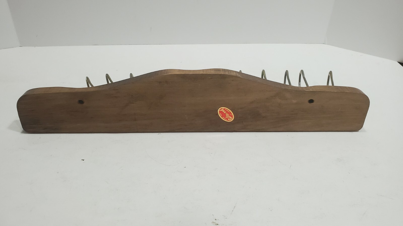 Vintage / Retro Giftwood Wooden Tie Rack with Eagle, Vtg Tie rack Made