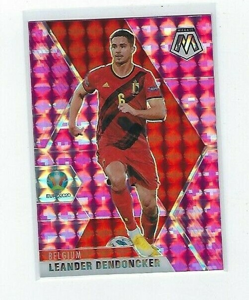 2020/21 PANINI MOSAIC UEFA EURO LEANDER DENDONCKER PINK MOSAIC PRIZM #9