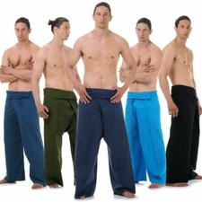 My Thai Pants: Fisherman Pants Wrap Karate Samurai Kung Fu Boho Trousers Pirate