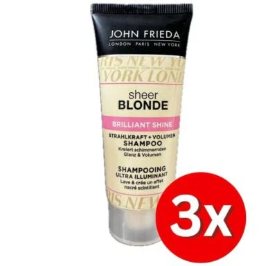 Sonderangebot 3er Pack JOHN FRIEDA Sheer Blonde versch. Shampoos 50ml