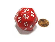 KOP06009 Koplow Games - Opaque: Triantakohedron D30 Red/White