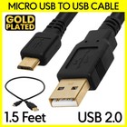Micro USB Cable 1.5 Feet Data Sync Charger Cord for Power Bank Portable Speakers