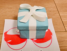 TIFFANY & CO Mini Blue Bow Trinket Box Ribbon Porcelain