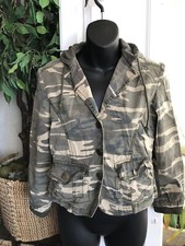 Fx4 Eva Xchange Camo Hoodie Jacket Sz S Crop Hoodie Hood Camophlage Coat Green