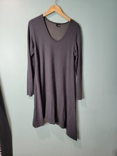Lisa Bayne Minimalist Lagenlook Bamboo Cotton Made in USA Jersey Dress Size M