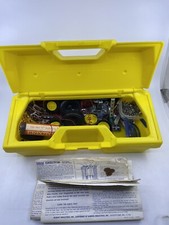 Vintage 1970s Gabriel Erector Set Yellow Case w/ Pieces  Instructions