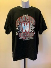 New Chicago Blackhawks 2010 Champions Mens Sizes L-XL Black Shirt