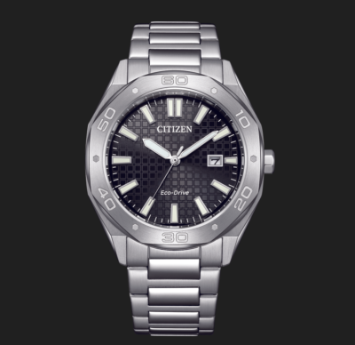 Citizen BM7630-80E Black Dial Eco-Drive 100M Stainless Steel Watch 