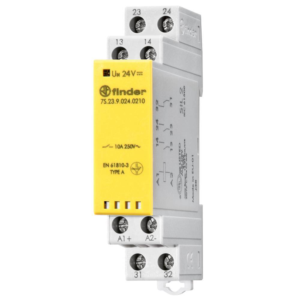 Finder 7S.23.9.024.0210 Relè Corrente di commut. max.: 10 A 1 NC, 2 NA 1 pz.
