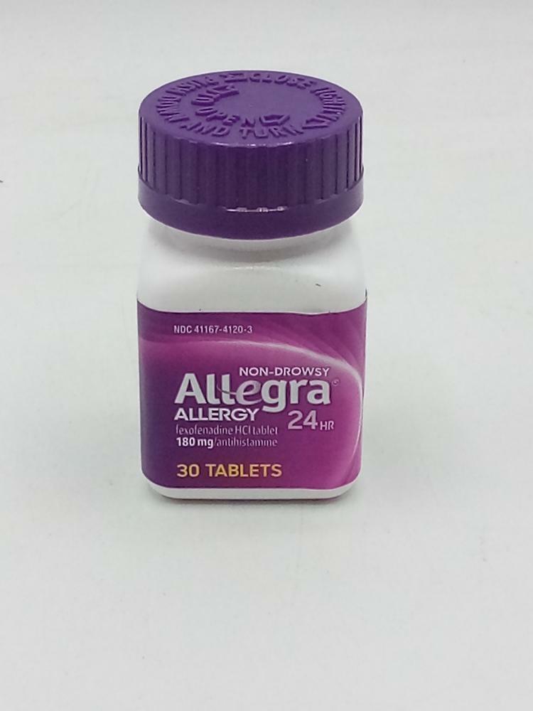 Allegra Adult Non-Drowsy Antihistamine Tablet 30-Count, 24-Hour Relief, 180 mg