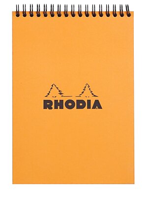 Rhodia Wirebound Lined Paper Notebook in Orange - 6 x 8.25 - NEW - R16501