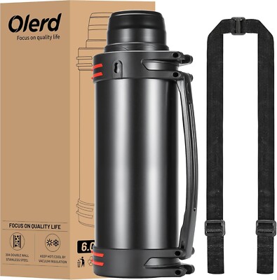 Large Thermosflask- 202oz Stainless Steel Insulated Bottle for Travel BPA Free
