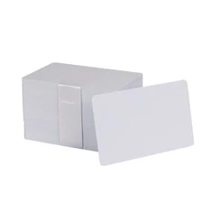 Pack of 100 White CR80 PVC Cards | 20 mil by 