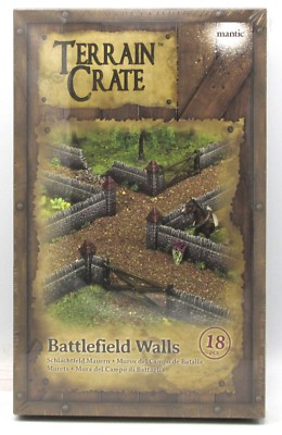 Terrain Crate MGTC126 Battlefield Walls (18 Pieces) Fantasy Scenery Mantic Games