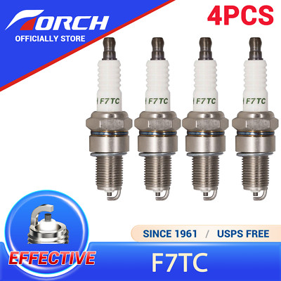 4PCS Genuine TORCH F7TC Spark Plug for NGK 3785 BP7ES for CHAMPION N7YCC N279YC