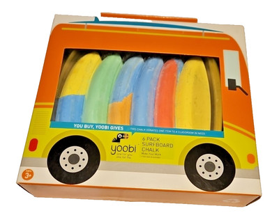 Yoobi Surfboard Chalk Set 6 Different Rainbow Colors  - 6pk Non-Toxic