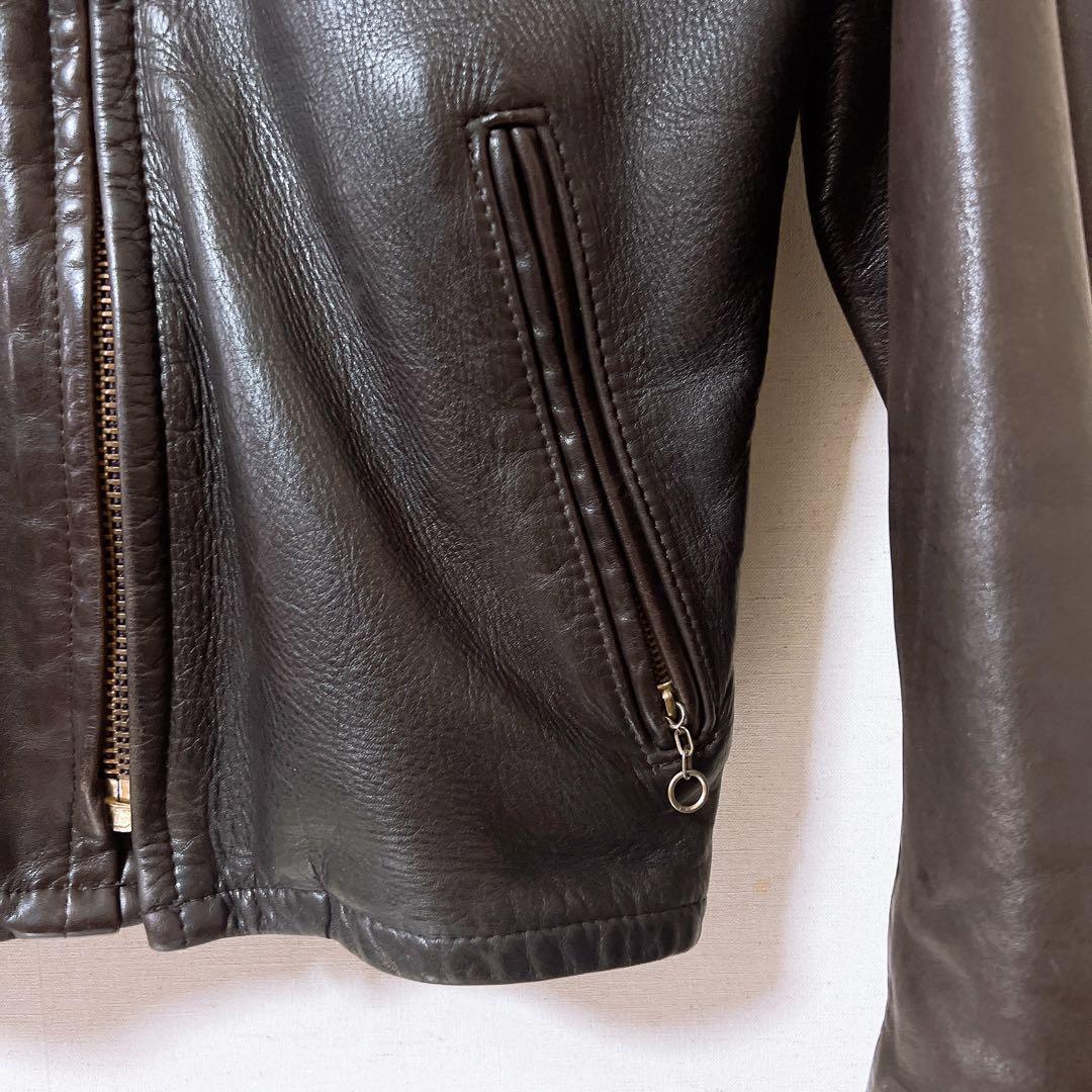 【USA-vintage】schott single-riders 141 希少 Classic Racer Leather Motorcycle Jacket