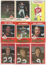 OTTAWA ROUGH RIDERS VINTAGE CFL 9 CARD LOT GREAT CFL CARD STARTER LOT ! LT157