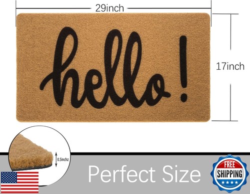 Utaly Hello Door Mat Home Welcome Mats Outdoor Indoor Non-Slip Front Welcome - Picture 5 of 5