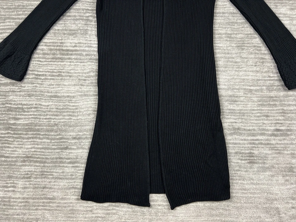 Suéter Xhilaration Mujer Grande Negro Frente Abierto Cárdigan 100% Acrílico Foto 3 de 4