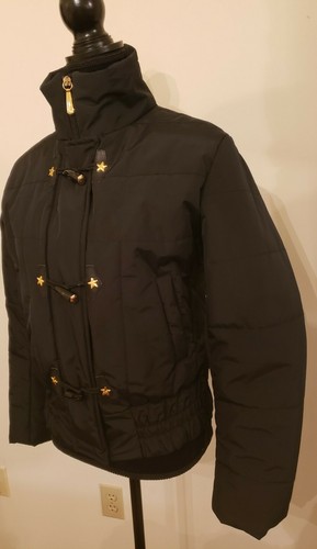 Piero Guidi Magic Circus Italy M Black Puffer Jacket Gold Hardware Toggle Horns - Bild 3 von 12