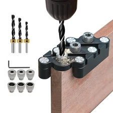 Self Centering Dowel Jig Kit, Woodworking Doweling Jig with Brad Point Drill ...