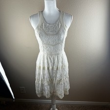 American Eagle Outfitters White & Cream Lace Dress Sz 2
