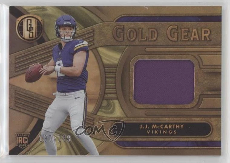 JJ McCarthy Panini Gold Standard Gold Gear Relics #GGJMY Base