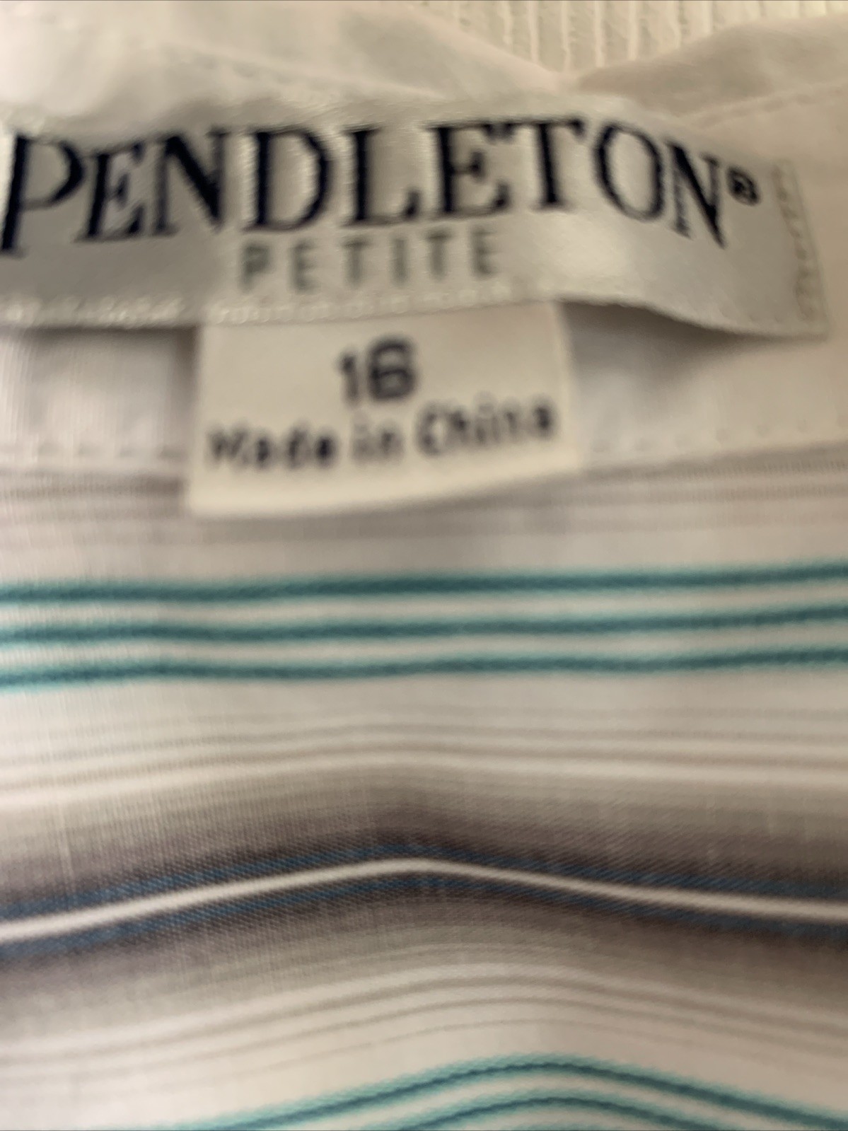 Pendleton Size 16 Button Down Striped Long Sleeve… - image 3