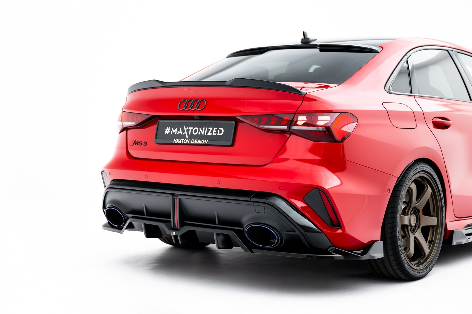 Splitter Arrière Maxton V.2 Audi RS3 Sedan 8Y Facelift Diffuseur Bas de Caisse