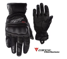 RST Urban Air 3 Black/Black Sports Touring Urban Mesh/Leather Motorcycle Glov...