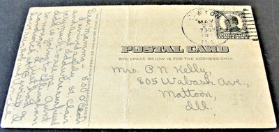 1c Framed McKinley Postal Card- Postmarked 1900s Postcard.