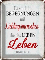 Blechschild 40X30 Cm Begegnungen Lieblingsmenschen Spruch Zitat Deko Geschenk Me
