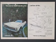 1969 PRINT AD Chrysler Automobile "Your Next Car: 1970 Chrysler"