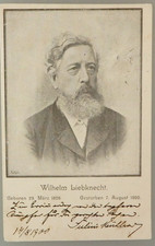 Portr&auml;t Postkarte Politiker Wilhelm Liebknecht (144790)