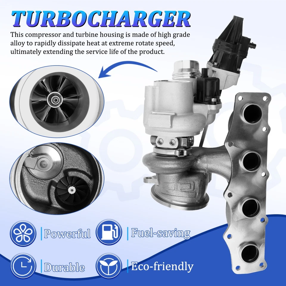 OEM Turbocharger Turbo For 2011- BMW X3 X1 125i 320i 328i 520i 2.0L 49477-02010 Foto 2 de 4
