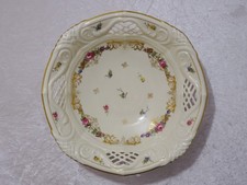 Antike Kronach Sch&ouml;nbrunn Ivory Design Porzellan Durchbruch Schale -Vintage