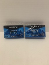 Lot of 2 NEW Sony VHS-C Camcorder Tapes SP 30 Min Premium Grade Color and Sound