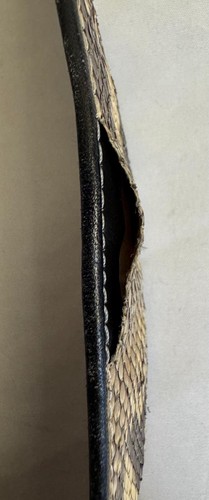 Vintage Diamond "PYTHON SNAKESKIN" Belt 45" Long 1' Wide Custom Made. - Picture 10 of 11