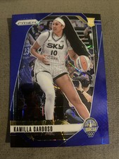 Kamilla Cardoso Rookie Card 2024 Panini Prizm WNBA Blue Velocity Prizm-#93 Sky