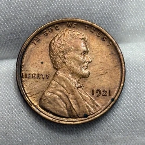 1921 (P) - Lincoln Wheat 1¢ Cent Penny - AU About Uncirculated Details Cleaned